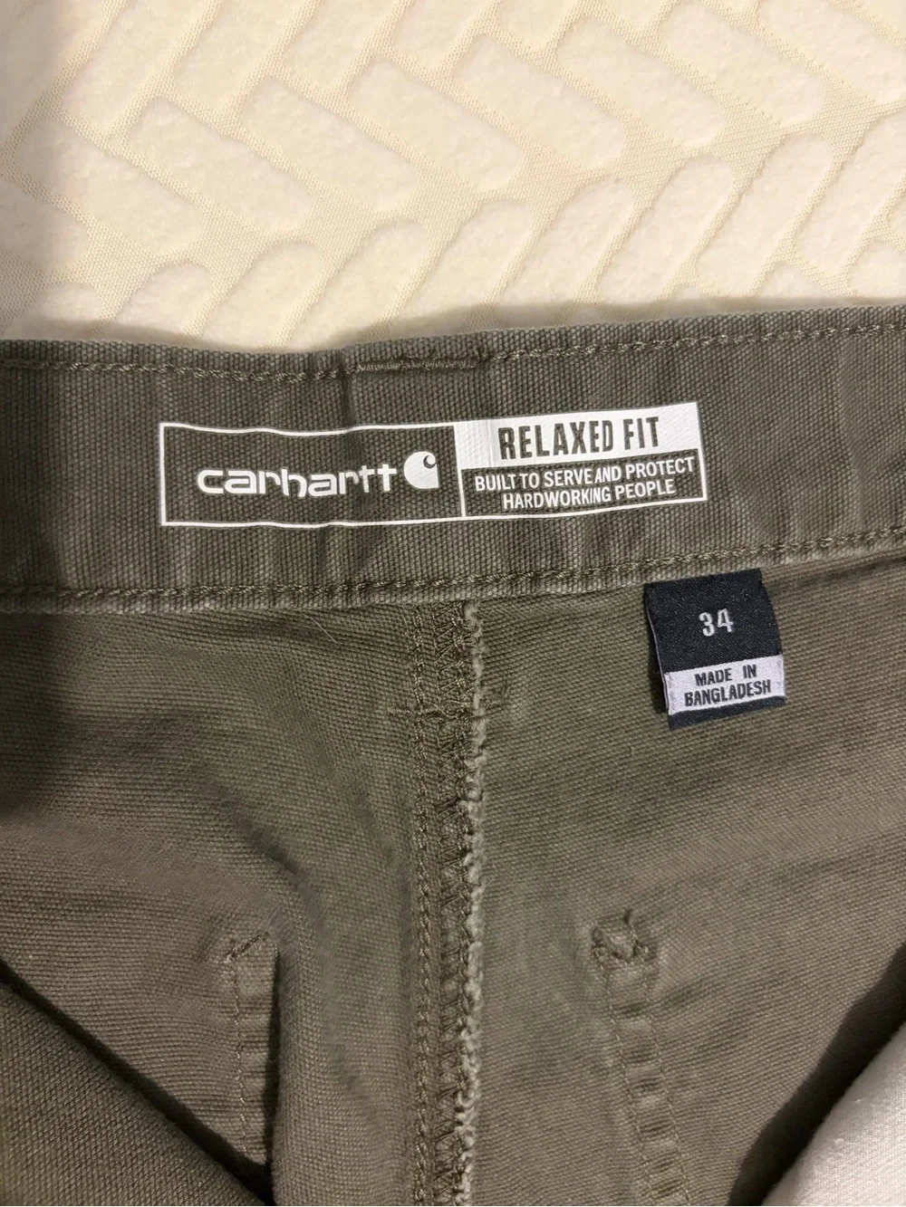 Carhartt Men's Olive Work Shorts - Dark Olive